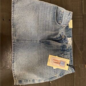 Light Blue Denim Shorts with sparkles